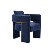 Navy blue boucle upholstered accent chair by La Spezia additional picture 5
