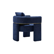 Navy blue boucle upholstered accent chair by La Spezia additional picture 9