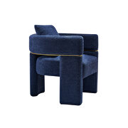 Navy blue boucle upholstered accent chair by La Spezia additional picture 10