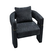 Dark gray boucle upholstered accent chair by La Spezia additional picture 11