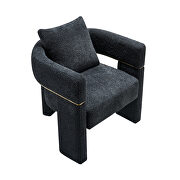 Dark gray boucle upholstered accent chair by La Spezia additional picture 5
