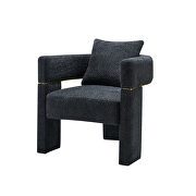 Dark gray boucle upholstered accent chair by La Spezia additional picture 10