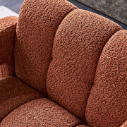 Boucle polyester orange fabric plush accent chair by La Spezia additional picture 4