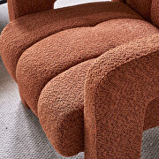 Boucle polyester orange fabric plush accent chair by La Spezia additional picture 8