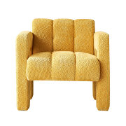 Boucle polyester yellow fabric plush accent chair by La Spezia additional picture 8