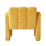 Boucle polyester yellow fabric plush accent chair by La Spezia additional picture 9