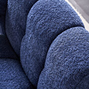 Boucle polyester navy fabric plush accent chair by La Spezia additional picture 2