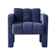 Boucle polyester navy fabric plush accent chair by La Spezia additional picture 12