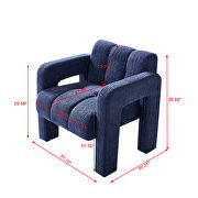 Boucle polyester navy fabric plush accent chair by La Spezia additional picture 13