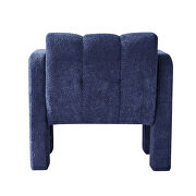 Boucle polyester navy fabric plush accent chair by La Spezia additional picture 3