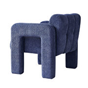 Boucle polyester navy fabric plush accent chair by La Spezia additional picture 5