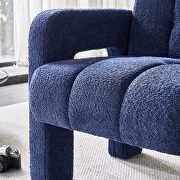 Boucle polyester navy fabric plush accent chair by La Spezia additional picture 6