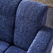 Boucle polyester navy fabric plush accent chair by La Spezia additional picture 7