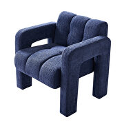 Boucle polyester navy fabric plush accent chair by La Spezia additional picture 9