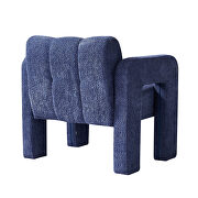 Boucle polyester navy fabric plush accent chair by La Spezia additional picture 10