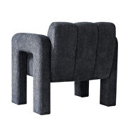 Boucle polyester dark gray fabric plush accent chair by La Spezia additional picture 2