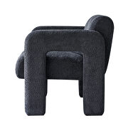 Boucle polyester dark gray fabric plush accent chair by La Spezia additional picture 6