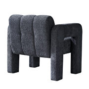 Boucle polyester dark gray fabric plush accent chair by La Spezia additional picture 7