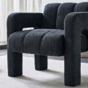 Boucle polyester dark gray fabric plush accent chair by La Spezia additional picture 8