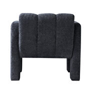 Boucle polyester dark gray fabric plush accent chair by La Spezia additional picture 9