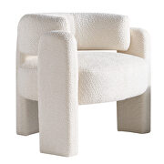 Boucle upholstery accent chair in beige fabric by La Spezia additional picture 3