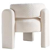 Boucle upholstery accent chair in beige fabric by La Spezia additional picture 4