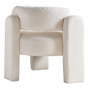 Boucle upholstery accent chair in beige fabric by La Spezia additional picture 5
