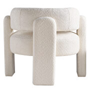 Boucle upholstery accent chair in beige fabric by La Spezia additional picture 7
