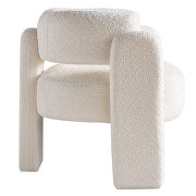 Boucle upholstery accent chair in beige fabric by La Spezia additional picture 8