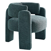 Boucle upholstery accent chair in green fabric by La Spezia additional picture 2