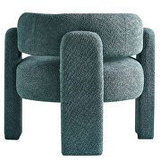 Boucle upholstery accent chair in green fabric by La Spezia additional picture 5