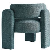 Boucle upholstery accent chair in green fabric by La Spezia additional picture 6