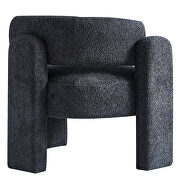 Boucle upholstery accent chair in dark gray fabric by La Spezia additional picture 11