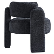 Boucle upholstery accent chair in dark gray fabric by La Spezia additional picture 6