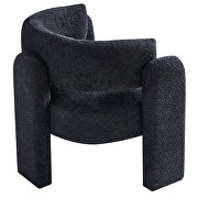 Boucle upholstery accent chair in dark gray fabric by La Spezia additional picture 8