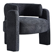 Boucle upholstery accent chair in dark gray fabric by La Spezia additional picture 10