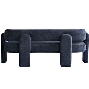 Dark gray polyester boucle fabric contemporary sofa by La Spezia additional picture 11