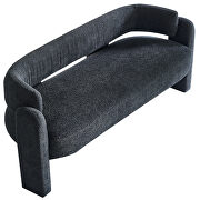 Dark gray polyester boucle fabric contemporary sofa by La Spezia additional picture 3