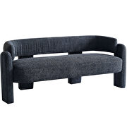 Dark gray polyester boucle fabric contemporary sofa by La Spezia additional picture 4