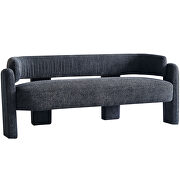 Dark gray polyester boucle fabric contemporary sofa by La Spezia additional picture 5