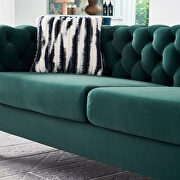4 gold metal legs velvet tufted chesterfield style sofa in green by La Spezia additional picture 11
