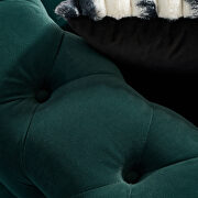 4 gold metal legs velvet tufted chesterfield style sofa in green by La Spezia additional picture 6
