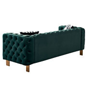 4 gold metal legs velvet tufted chesterfield style sofa in green by La Spezia additional picture 8