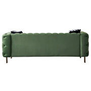 4 gold metal legs velvet tufted chesterfield style sofa in mint by La Spezia additional picture 2