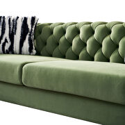 4 gold metal legs velvet tufted chesterfield style sofa in mint by La Spezia additional picture 5