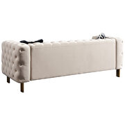 4 gold metal legs velvet tufted chesterfield style sofa by La Spezia additional picture 10