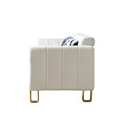 Foam & velvet beige glam style low-profile sofa by La Spezia additional picture 6