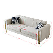 Foam & velvet beige glam style low-profile sofa by La Spezia additional picture 7