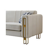 Foam & velvet beige glam style low-profile sofa by La Spezia additional picture 8