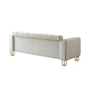 Foam & velvet beige glam style low-profile sofa by La Spezia additional picture 9